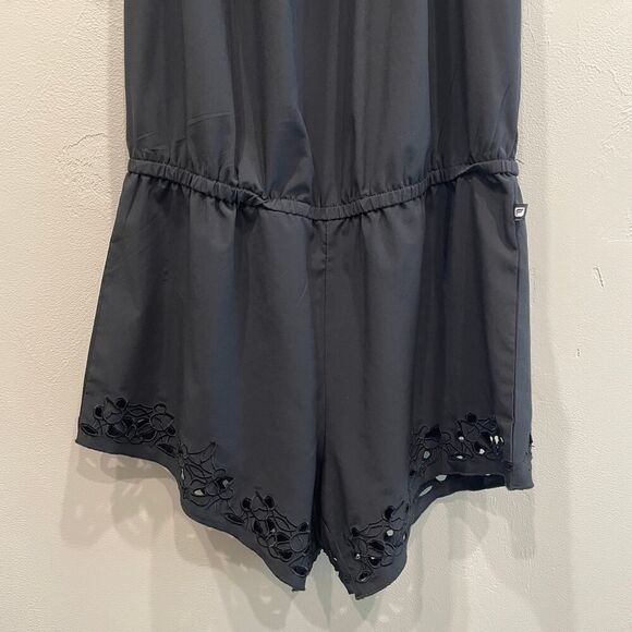 Fabletics Black Off the Shoulder Romper - Size: Small - Picture 5 of 7